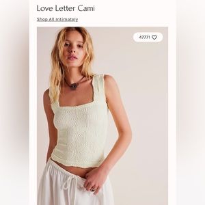 Free People Love Letter Cami in Ivory